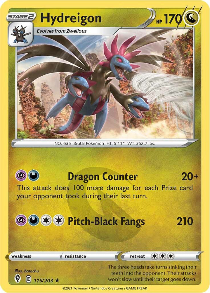 Pokemon | Hydreigon (115/203) [Sword & Shield: Evolving Skies] | The Nerd Merchant