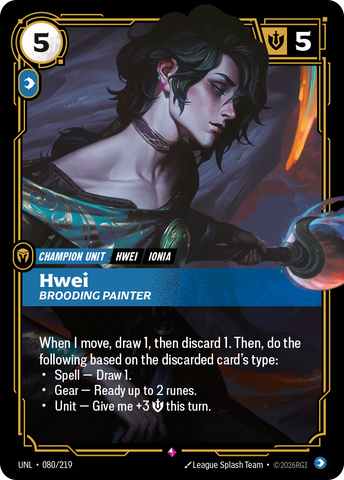 Hwei - Brooding Painter (Foil) - Unleashed (080/219)