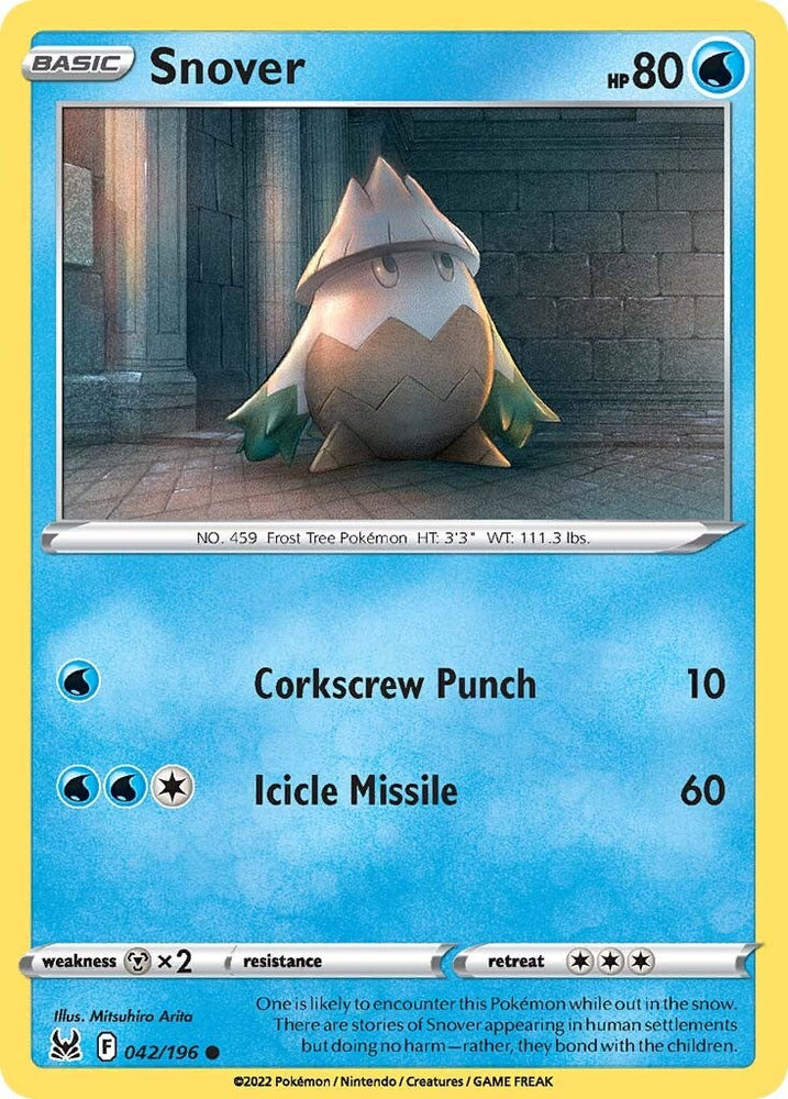 Pokemon | Snover (042/196) [Sword & Shield: Lost Origin] | The Nerd Merchant