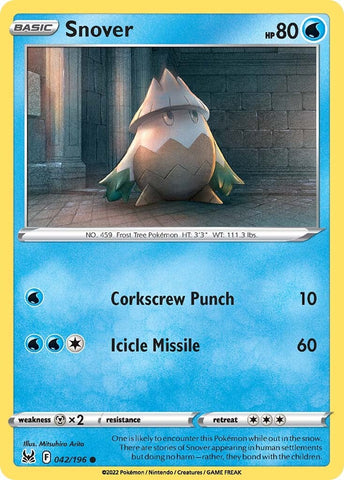 Pokemon | Snover (042/196) [Sword & Shield: Lost Origin] | The Nerd Merchant