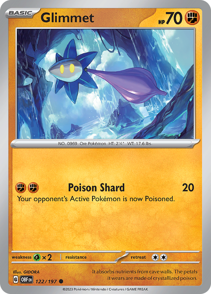 Pokemon | Glimmet (122/197) [Scarlet & Violet: Obsidian Flames] | The Nerd Merchant