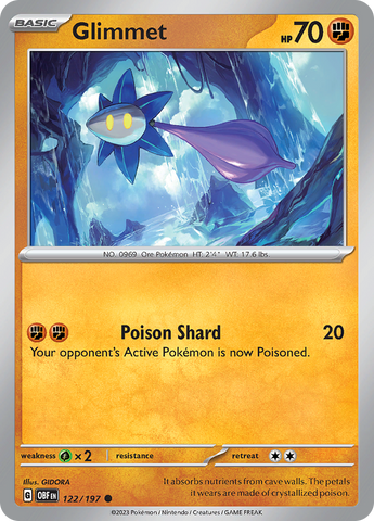 Pokemon | Glimmet (122/197) [Scarlet & Violet: Obsidian Flames] | The Nerd Merchant