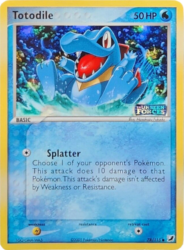 Pokemon | Totodile (78/115) (Stamped) [EX: Unseen Forces] | The Nerd Merchant