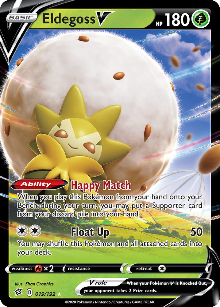 Pokemon | Eldegoss V (019/192) [Sword & Shield: Rebel Clash] | The Nerd Merchant