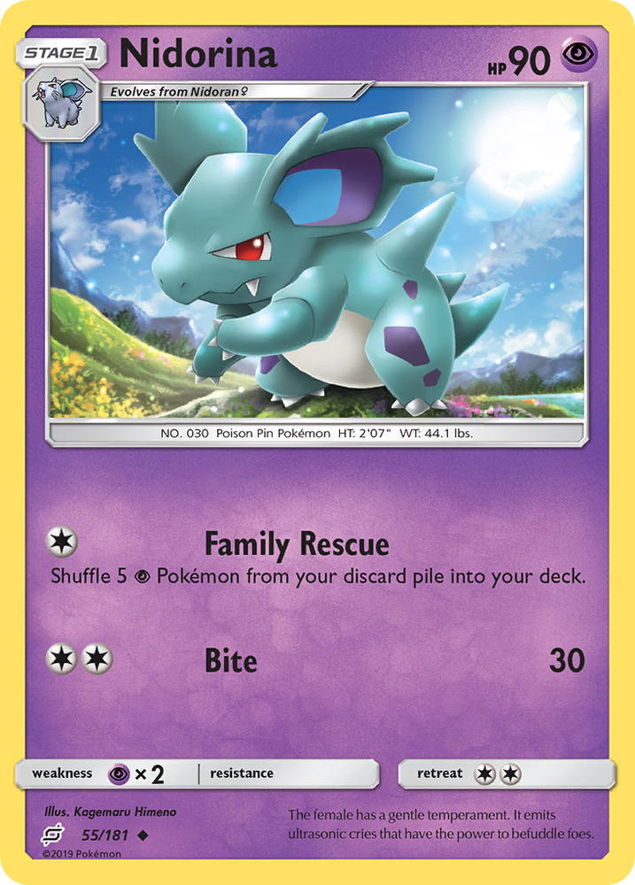 Pokemon | Nidorina (55/181) [Sun & Moon: Team Up] | The Nerd Merchant