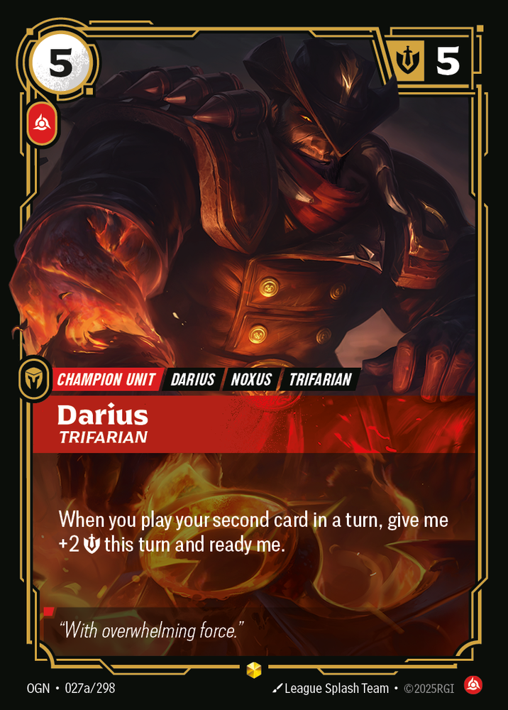 Darius, Trifarian (Alt Foil) - Origins #27