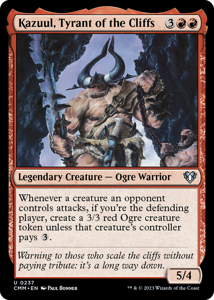 Magic | Kazuul, Tyrant of the Cliffs [Commander Masters] | The Nerd Merchant