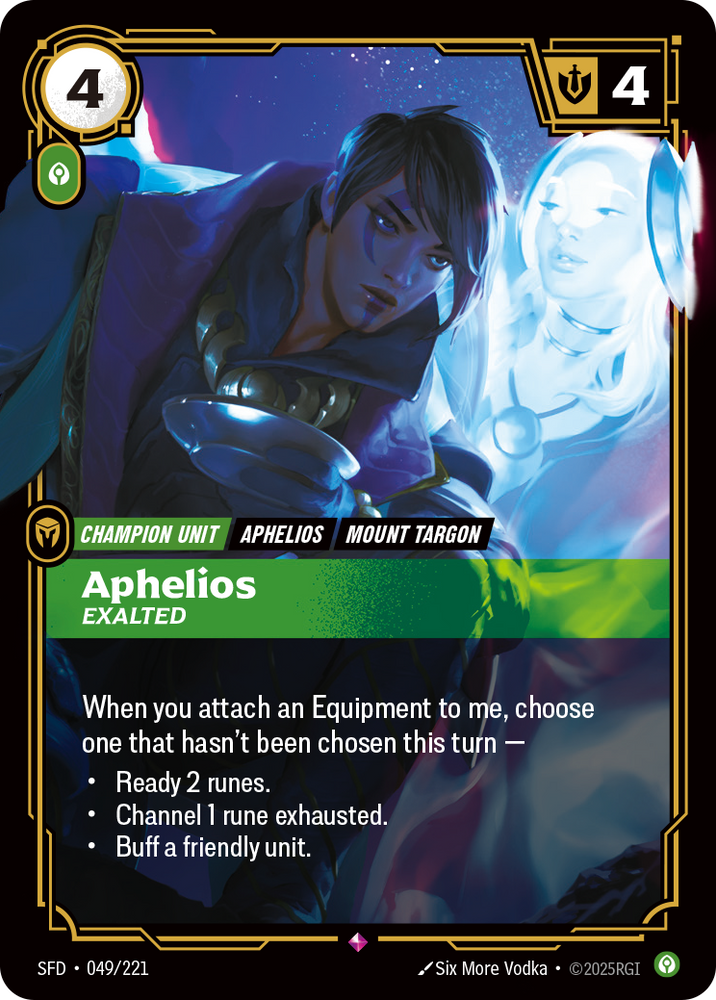 Aphelios, Exalted (Foil) - Spiritforged #49