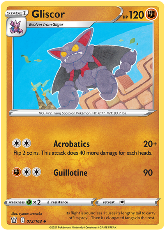 Pokemon | Gliscor (072/163) [Sword & Shield: Battle Styles] | The Nerd Merchant
