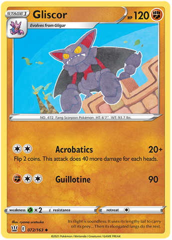 Pokemon | Gliscor (072/163) [Sword & Shield: Battle Styles] | The Nerd Merchant