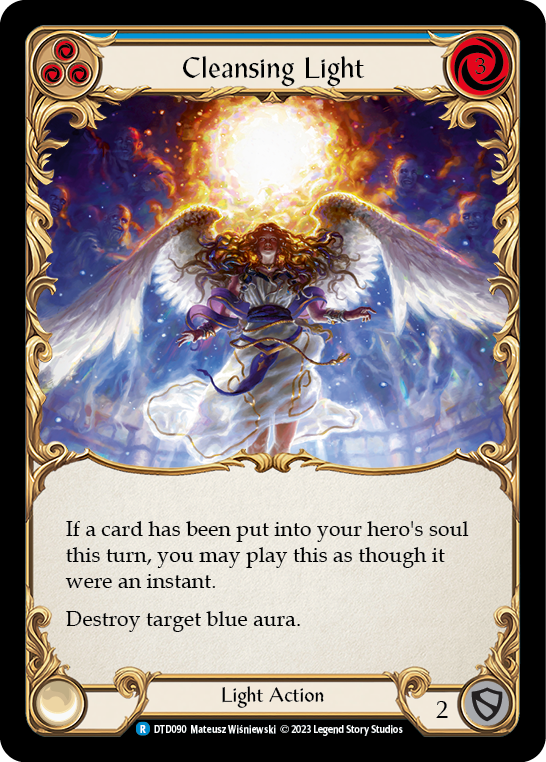 Flesh and Blood TCG | Cleansing Light (Blue) [DTD090] (Dusk Till Dawn)  Rainbow Foil | The Nerd Merchant