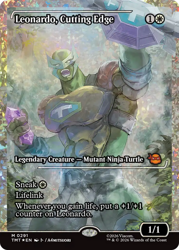 Magic | Leonardo, Cutting Edge (Showcase) (Fracture Foil) [Teenage Mutant Ninja Turtles] | The Nerd Merchant
