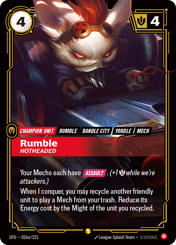 Rumble, Hotheaded (Alt Foil) - Spiritforged #26