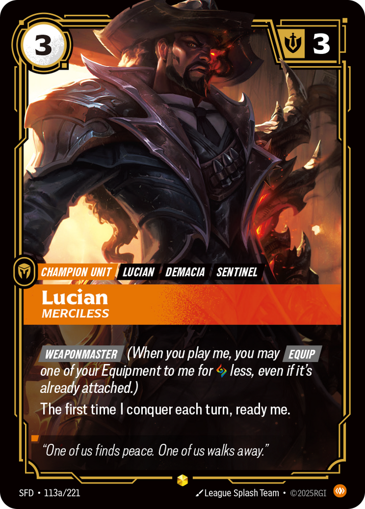 Lucian, Merciless (Alt Foil) - Spiritforged #113