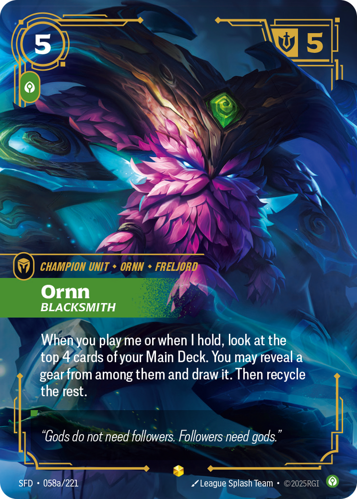 Ornn, Blacksmith (Alt Foil) - Spiritforged #58