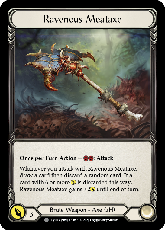 Flesh and Blood TCG | Ravenous Meataxe [LEV003] (Monarch Levia Blitz Deck) | The Nerd Merchant