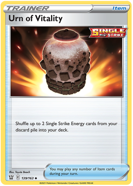 Pokemon | Urn of Vitality (139/163) [Sword & Shield: Battle Styles] | The Nerd Merchant
