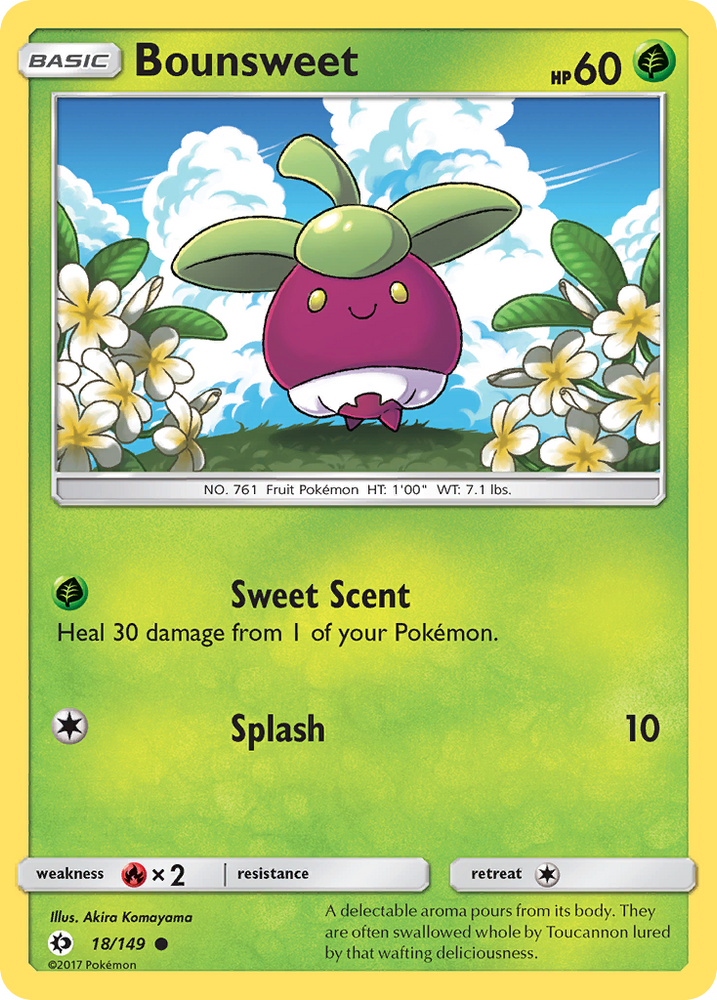 Pokemon | Bounsweet (18/149) [Sun & Moon: Base Set] | The Nerd Merchant