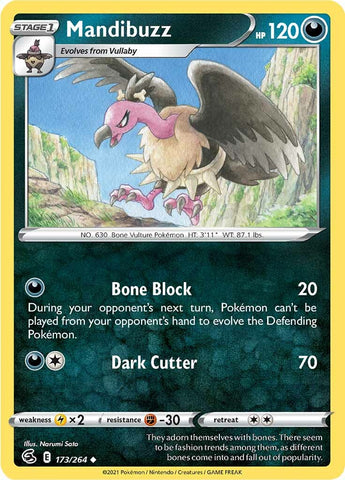 Pokemon | Mandibuzz (173/264) [Sword & Shield: Fusion Strike] | The Nerd Merchant