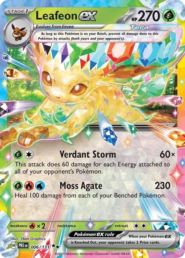 Pokemon | Leafeon ex (006/131) [Scarlet & Violet: Prismatic Evolutions] | The Nerd Merchant