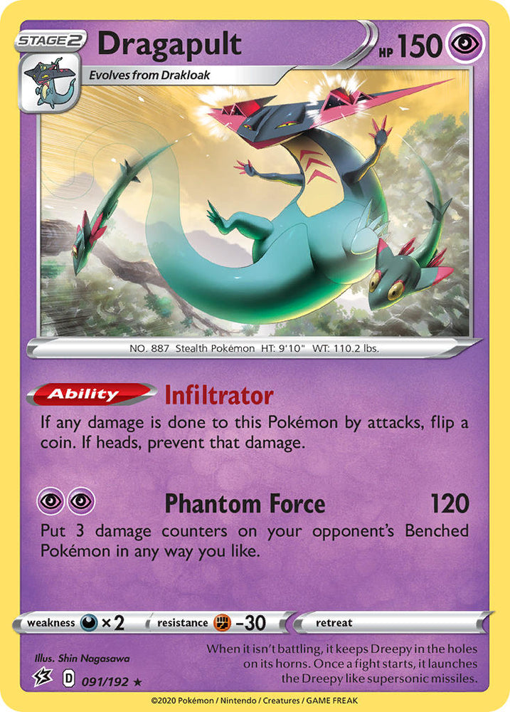 Pokemon | Dragapult (091/192) (Theme Deck Exclusive) [Sword & Shield: Rebel Clash] | The Nerd Merchant