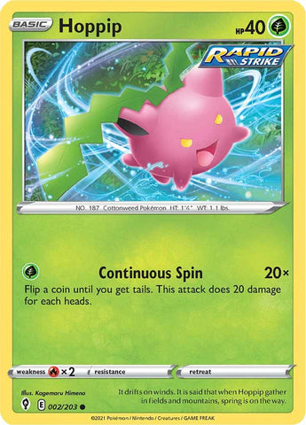 Pokemon | Hoppip (002/203) [Sword & Shield: Evolving Skies] | The Nerd Merchant