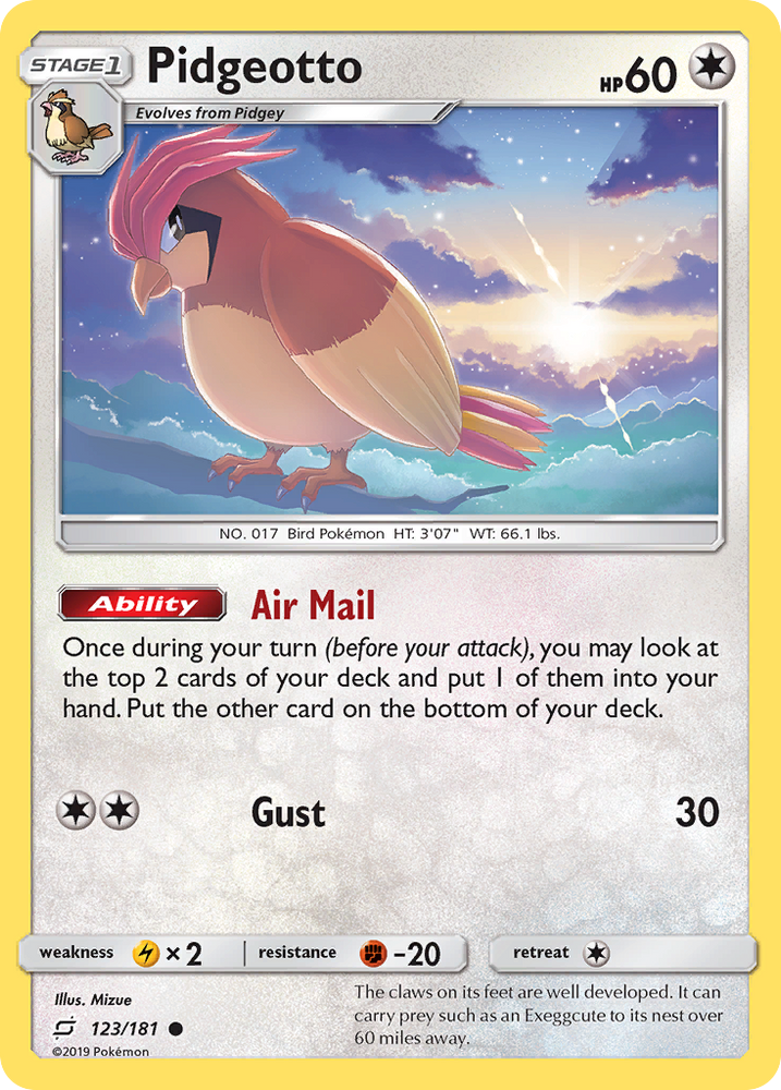 Pokemon | Pidgeotto (123/181) [Sun & Moon: Team Up] | The Nerd Merchant