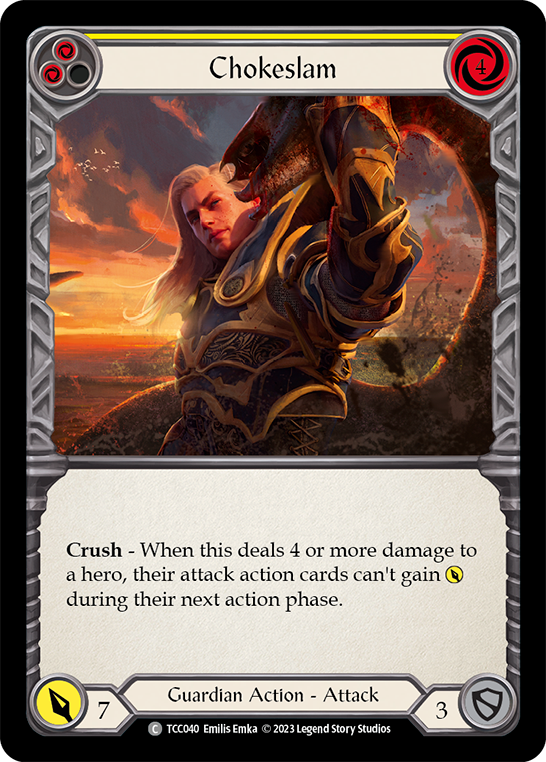 Flesh and Blood TCG | Chokeslam (Yellow) [TCC040] (Round the Table: TCC x LSS) | The Nerd Merchant