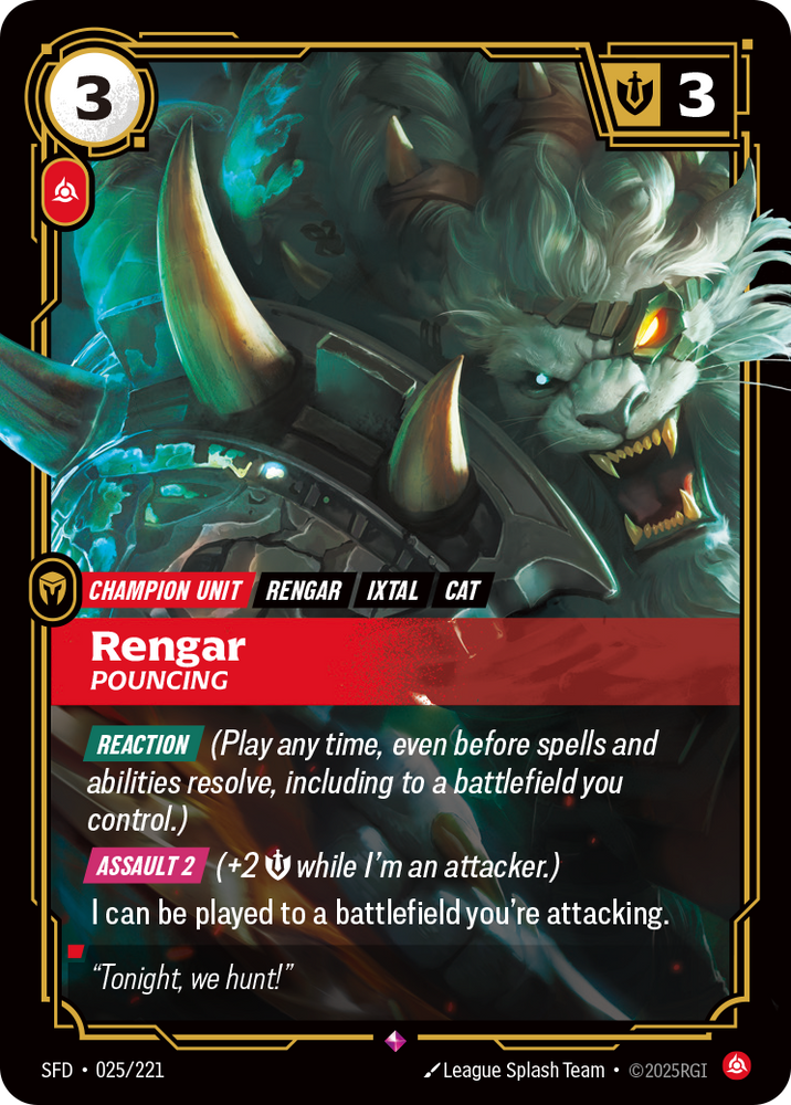 Rengar, Pouncing (Foil) - Spiritforged #25
