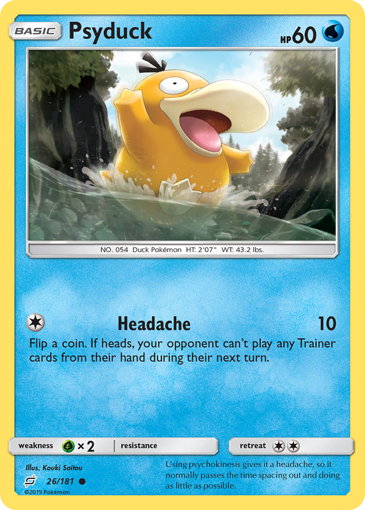 Pokemon | Psyduck (26/181) [Sun & Moon: Team Up] | The Nerd Merchant