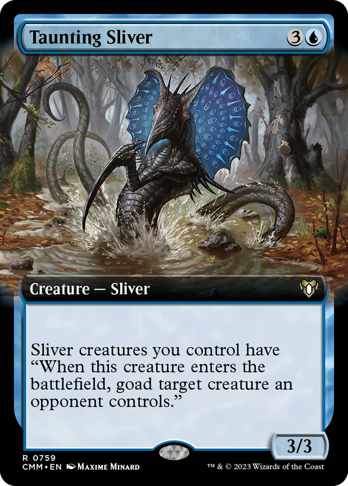 Magic | Taunting Sliver (Extended Art) [Commander Masters] | The Nerd Merchant