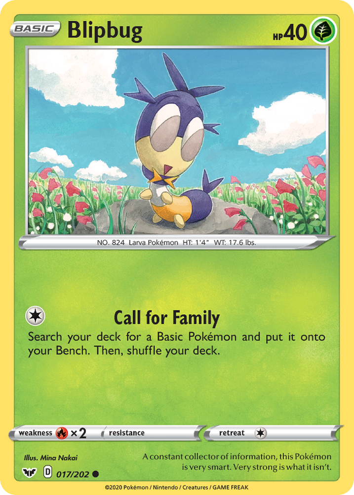 Pokemon | Blipbug (017/202) [Sword & Shield: Base Set] | The Nerd Merchant