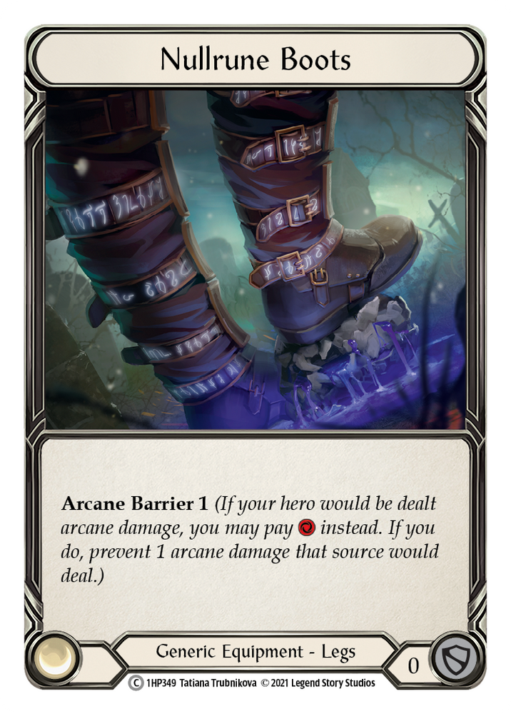 Flesh and Blood TCG | Nullrune Boots [1HP349] (History Pack 1) | The Nerd Merchant