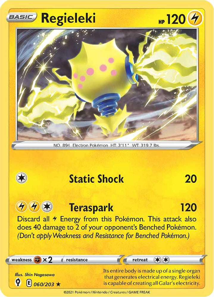 Pokemon | Regieleki (060/203) (Theme Deck Exclusive) [Sword & Shield: Evolving Skies] | The Nerd Merchant
