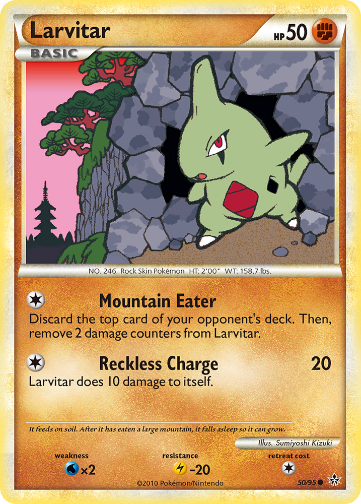 Pokemon | Larvitar (50/95) [HeartGold & SoulSilver: Unleashed] | The Nerd Merchant