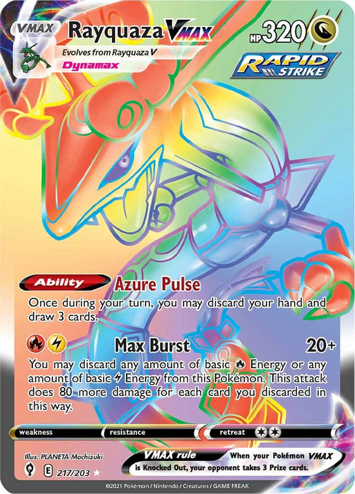 Pokemon | Rayquaza VMAX (217/203) [Sword & Shield: Evolving Skies] | The Nerd Merchant