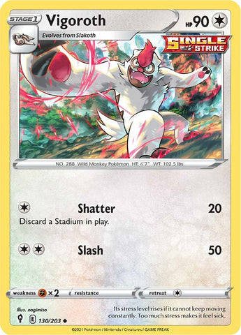 Pokemon | Vigoroth (130/203) [Sword & Shield: Evolving Skies] | The Nerd Merchant