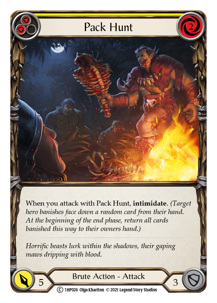 Flesh and Blood TCG | Pack Hunt (Yellow) [1HP026] (History Pack 1) | The Nerd Merchant