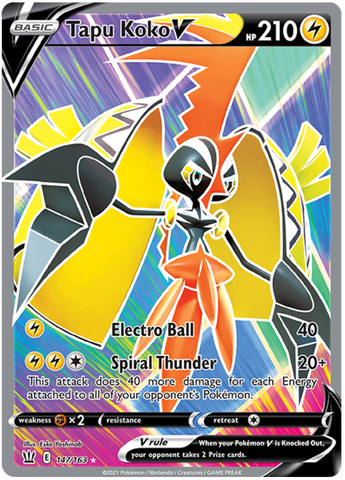 Pokemon | Tapu Koko V (147/163) [Sword & Shield: Battle Styles] | The Nerd Merchant