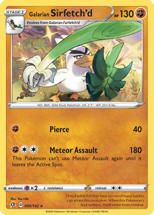 Pokemon | Galarian Sirfetch'd (095/192) (Theme Deck Exclusive) [Sword & Shield: Rebel Clash] | The Nerd Merchant