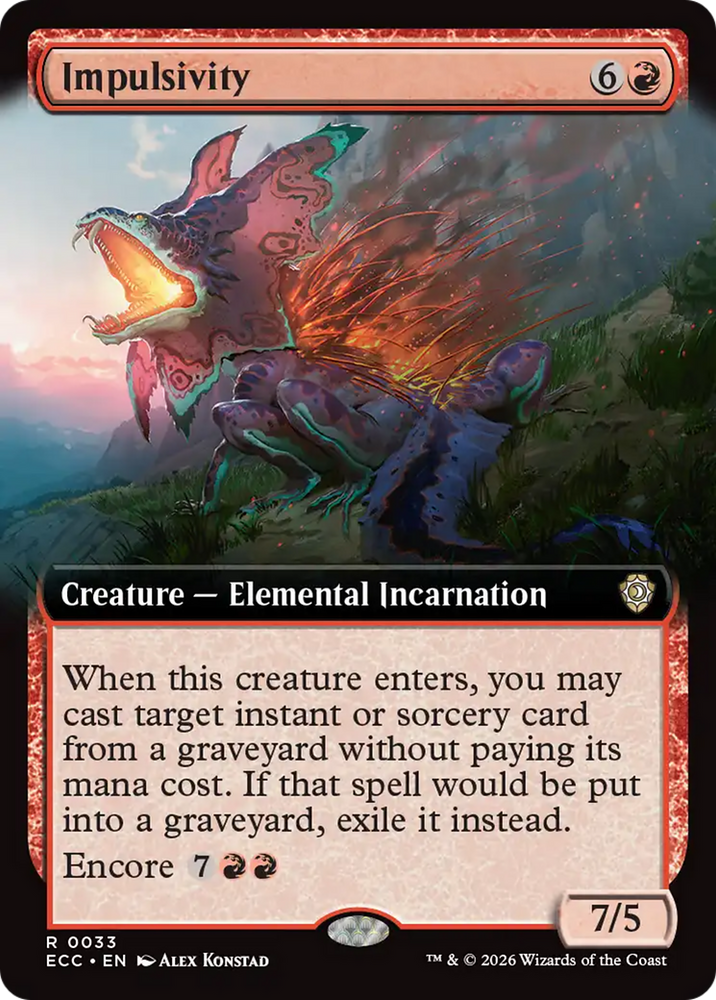Magic | Impulsivity (Extended Art) [Lorwyn Eclipsed Commander] | The Nerd Merchant