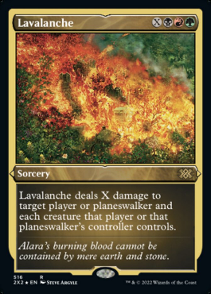 Magic | Lavalanche (Foil Etched) [Double Masters 2022] | The Nerd Merchant