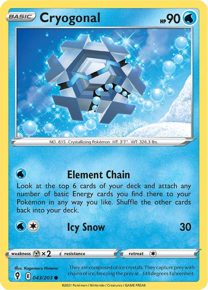 Pokemon | Cryogonal (043/203) [Sword & Shield: Evolving Skies] | The Nerd Merchant