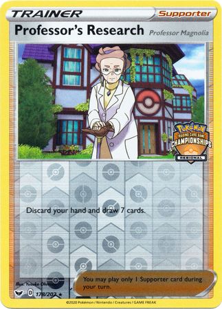 Pokemon | Professor's Research (178/202) (Regional Championship Promo) [Sword & Shield: Base Set] | The Nerd Merchant