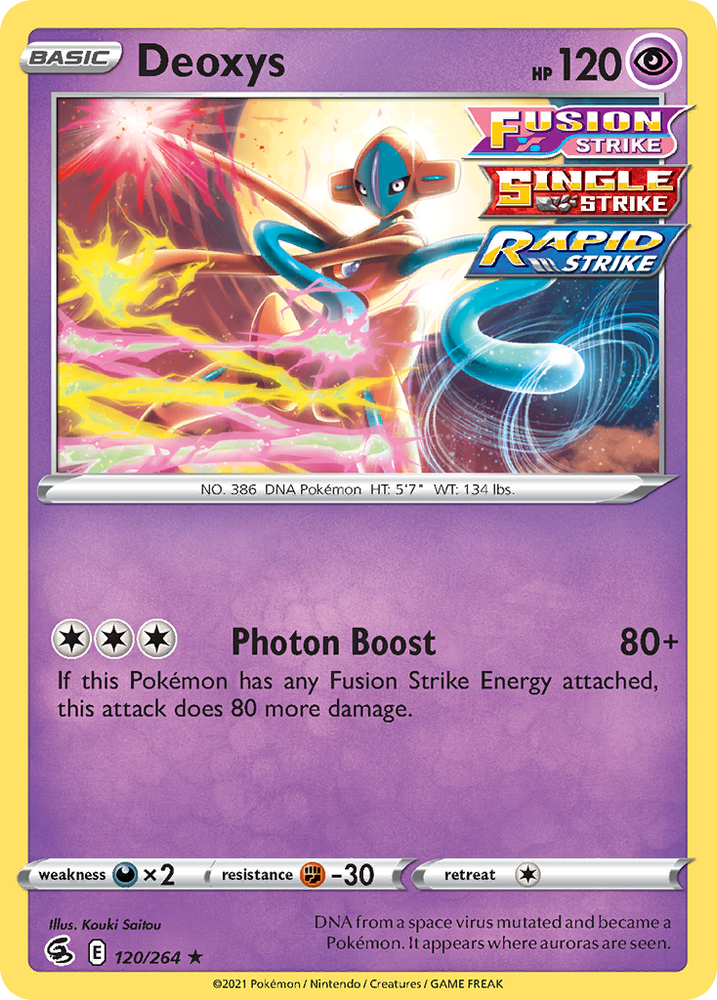 Pokemon | Deoxys (120/264) (Theme Deck Exclusive) [Sword & Shield: Fusion Strike] | The Nerd Merchant