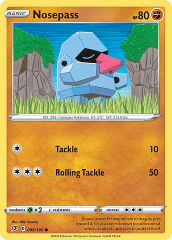 Pokemon | Nosepass (096/192) [Sword & Shield: Rebel Clash] | The Nerd Merchant