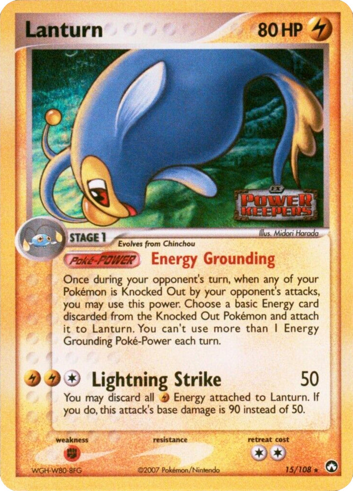 Pokemon | Lanturn (15/108) (Stamped) [EX: Power Keepers] | The Nerd Merchant