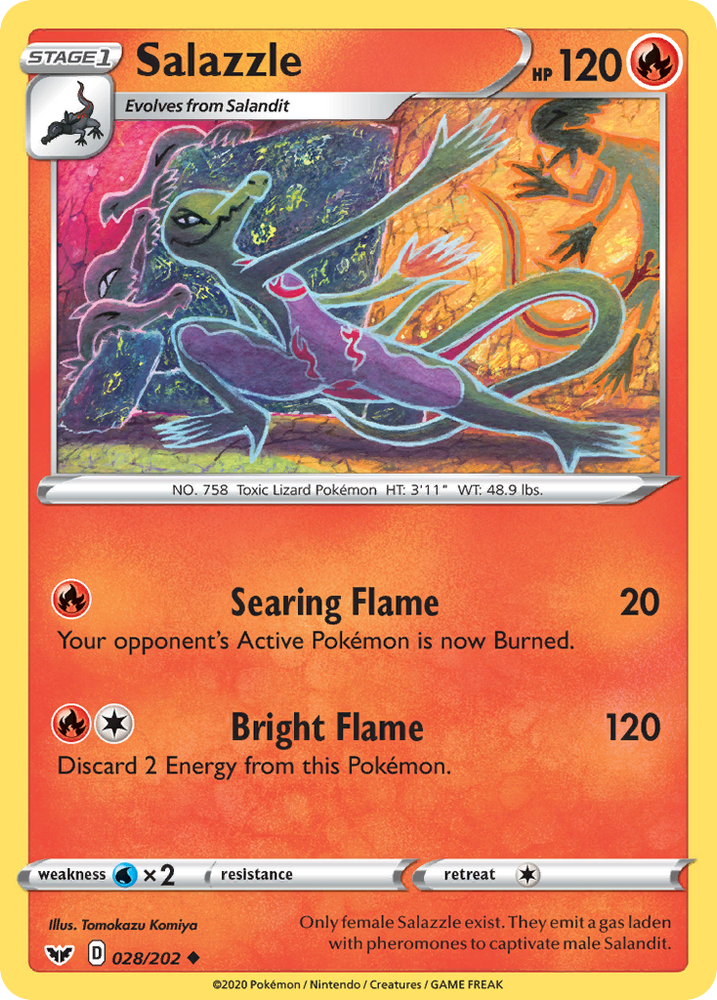 Pokemon | Salazzle (028/202) [Sword & Shield: Base Set] | The Nerd Merchant