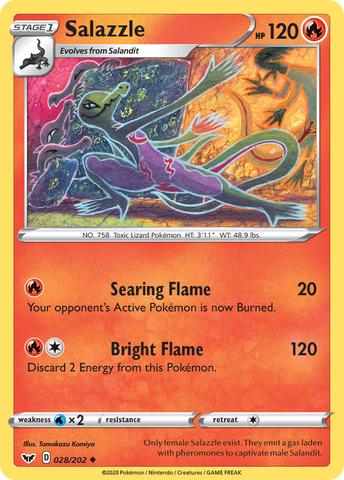 Pokemon | Salazzle (028/202) [Sword & Shield: Base Set] | The Nerd Merchant