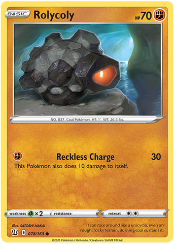 Pokemon | Rolycoly (078/163) [Sword & Shield: Battle Styles] | The Nerd Merchant